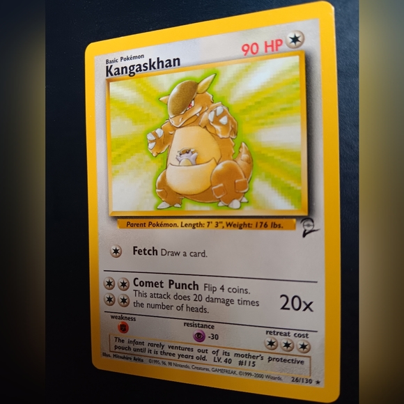 Kangaskhan Pokemon Card - Base Set 2 - 26/130 Rare Non-Holo - Picture 6 of 9